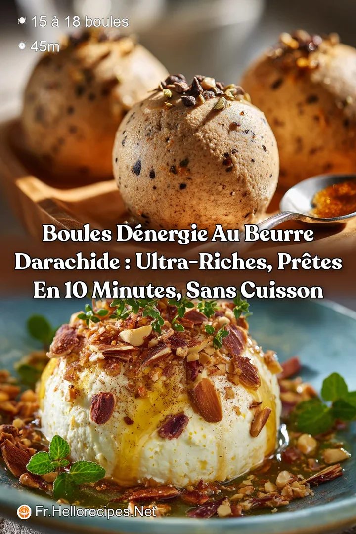 Boules d&eacute;nergie au beurre darachide : Ultra-riches pr&ecirc;tes en 10 minutes sans cuisson