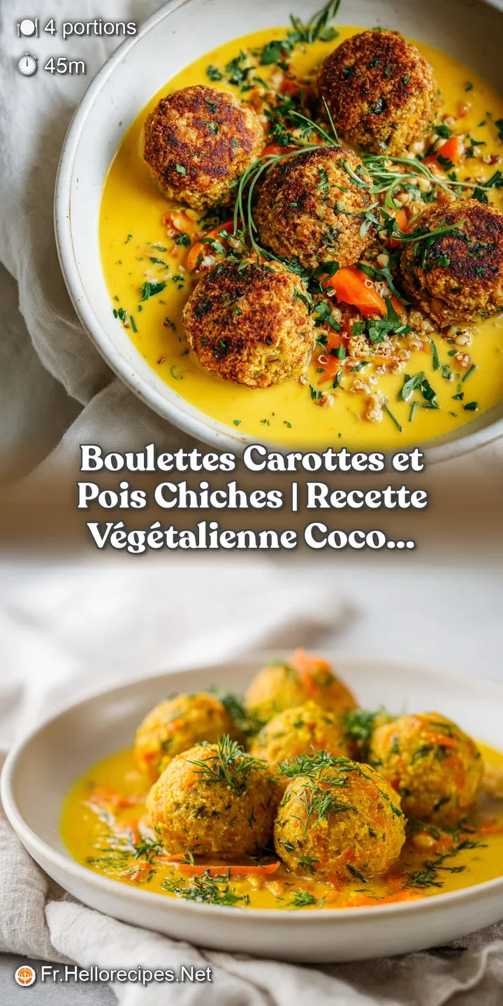 Close-up of a tender, golden carrot and chickpea fritter with a dollop of creamy coconut sauce, showing texture.