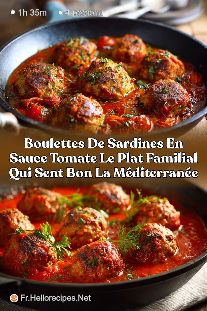 Boulettes de sardines en sauce tomate le plat familial qui sent bon la M&eacute;diterran&eacute;e