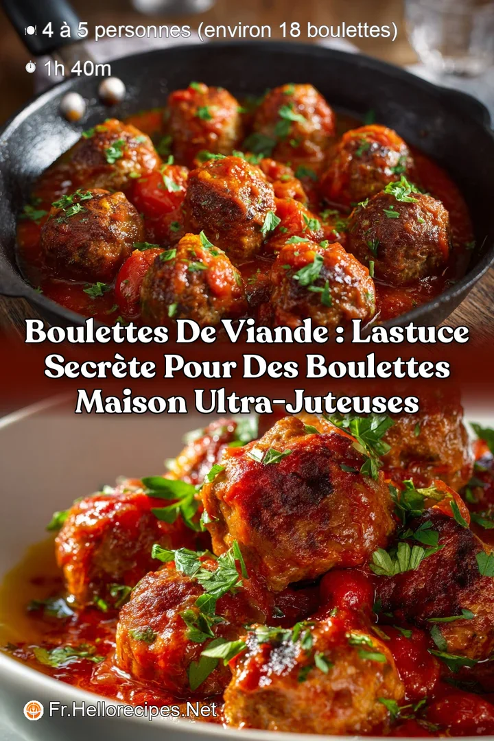 Boulettes de viande : Lastuce secr&egrave;te pour des boulettes maison ultra-juteuses