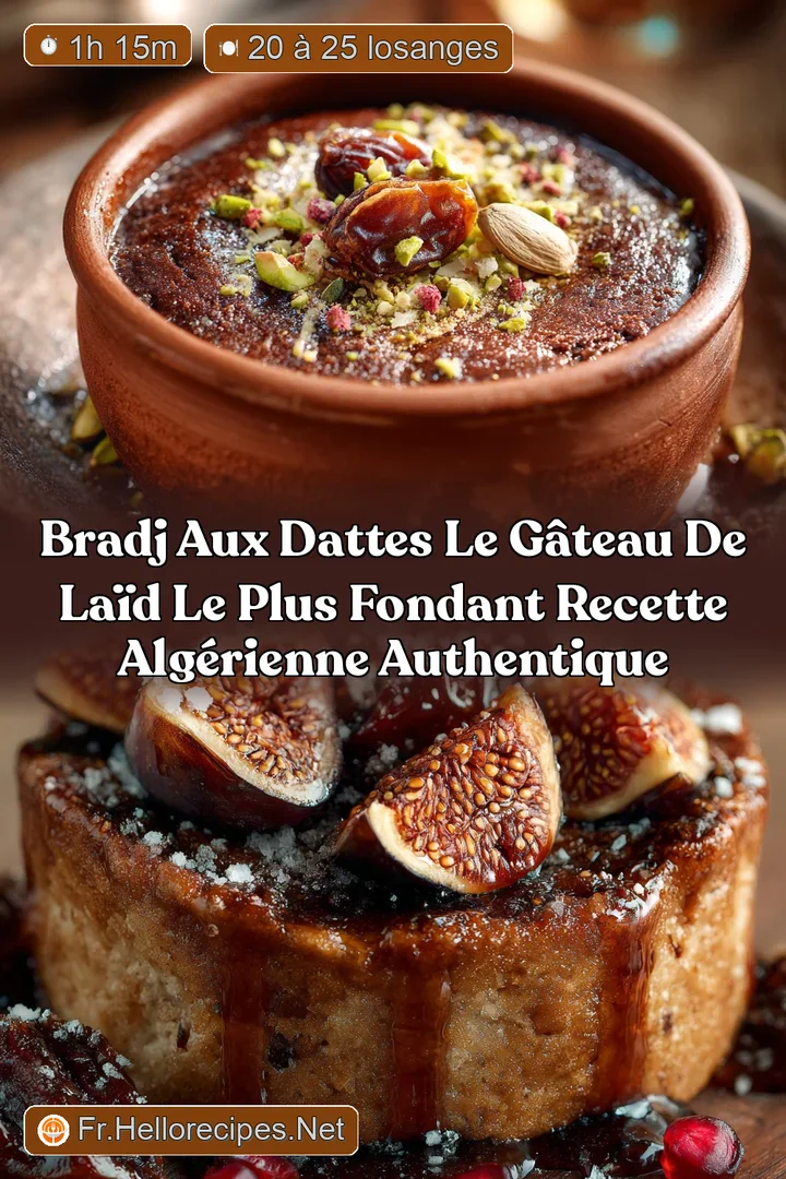 Bradj aux dattes Le g&acirc;teau de lA&iuml;d le plus fondant Recette Alg&eacute;rienne Authentique