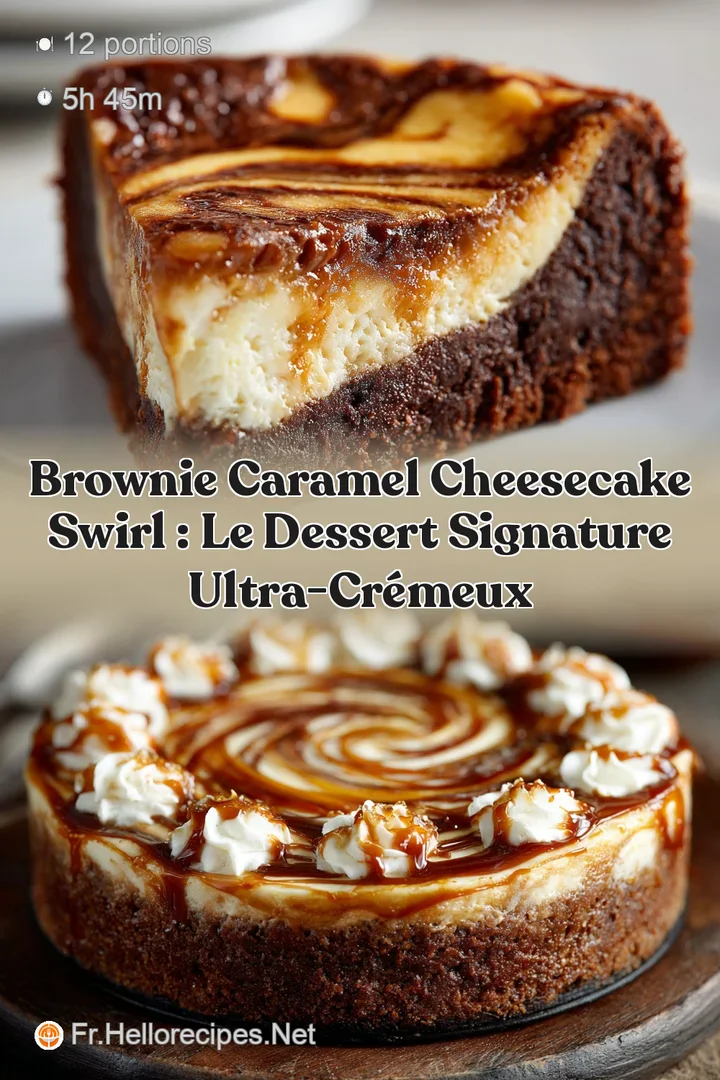 Brownie Caramel Cheesecake Swirl : Le dessert signature ultra-cr&eacute;meux