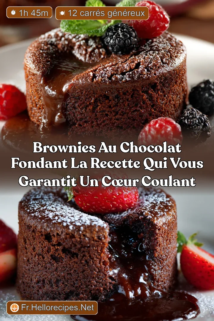Brownies au chocolat fondant La recette qui vous garantit un c&oelig;ur coulant