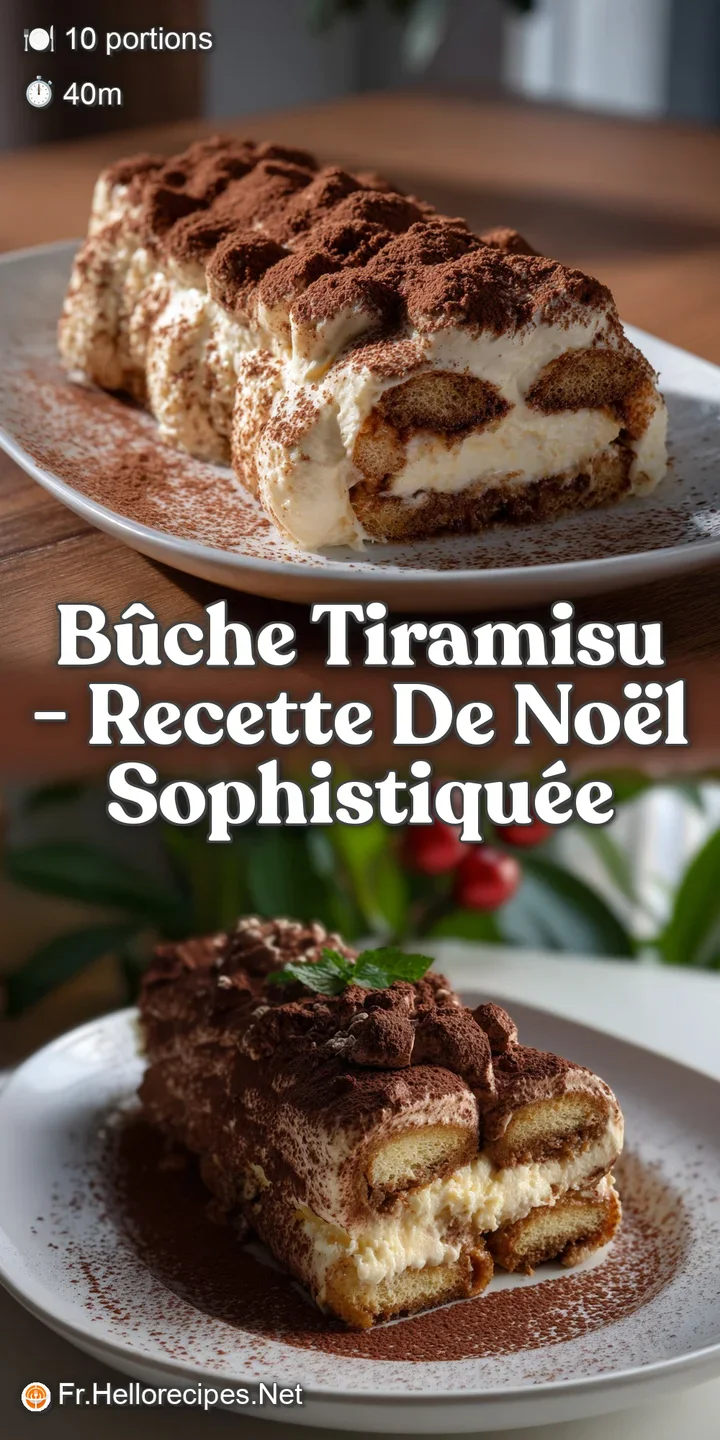 Close-up of Buche Tiramisu, revealing a swirl of light cream against dark coffee-soaked cake, hinting at a creamy, decaden...