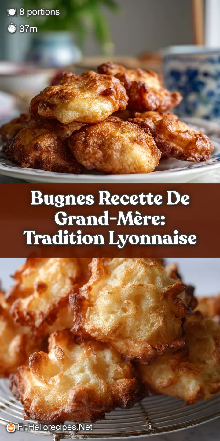 Close-up of a bugne revealing its airy interior and golden crust. Powdered sugar clings to the surface, promising a sweet,...