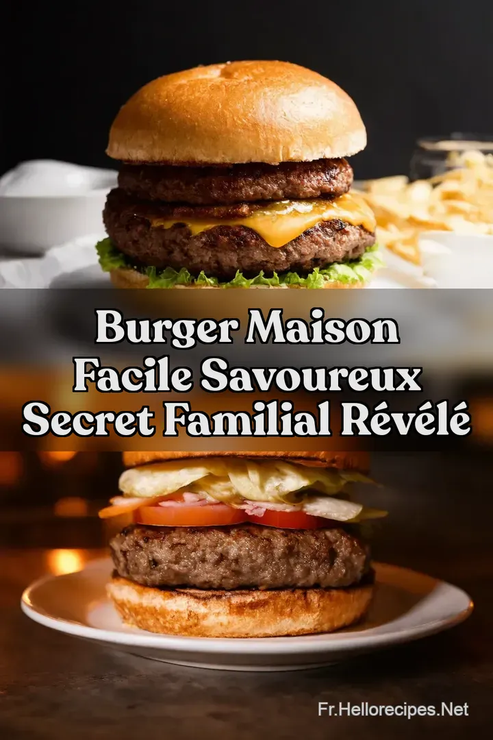 Burger Maison Facile Savoureux Secret Familial R&eacute;v&eacute;l&eacute;