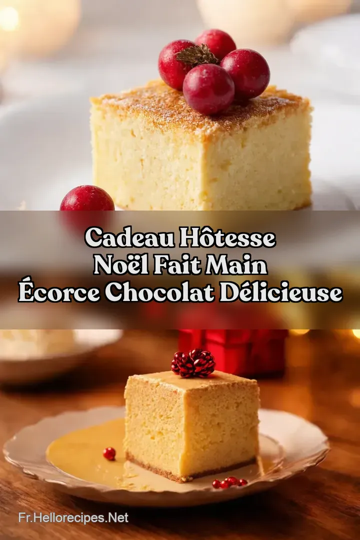 Cadeau H&ocirc;tesse No&euml;l Fait Main &Eacute;corce Chocolat D&eacute;licieuse