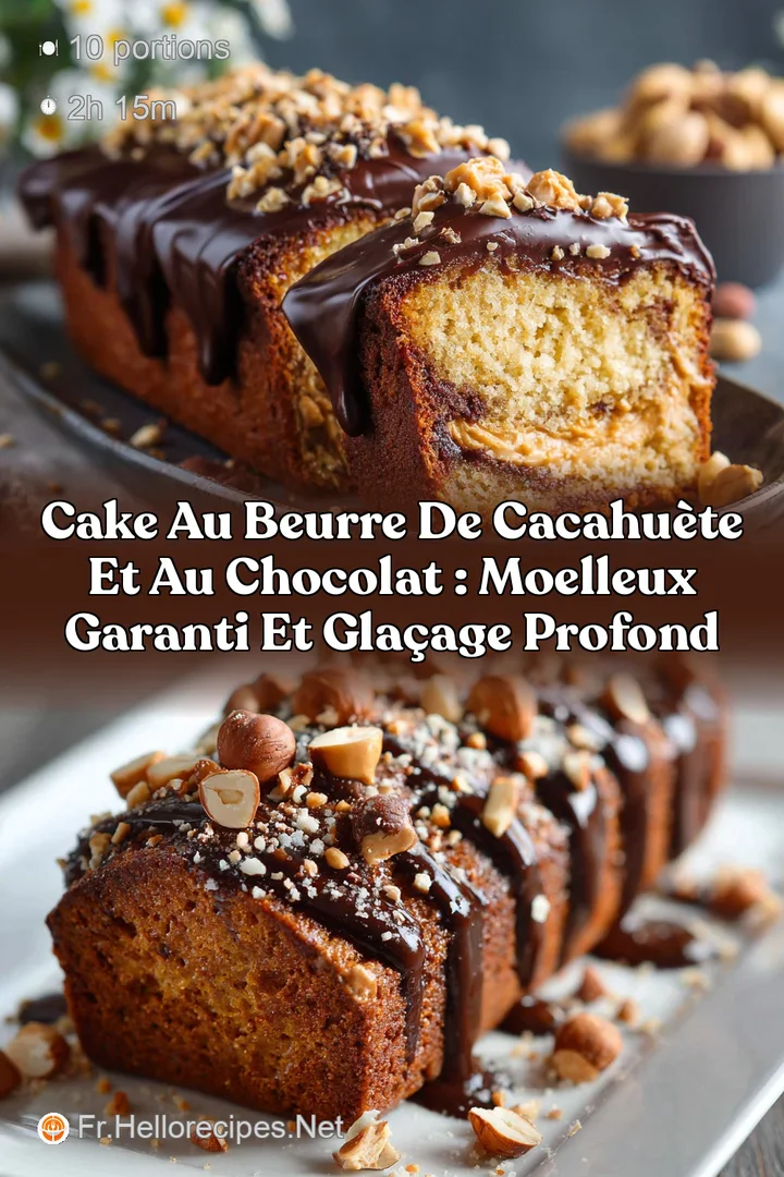 Cake au beurre de cacahu&egrave;te et au chocolat : Moelleux garanti et gla&ccedil;age profond
