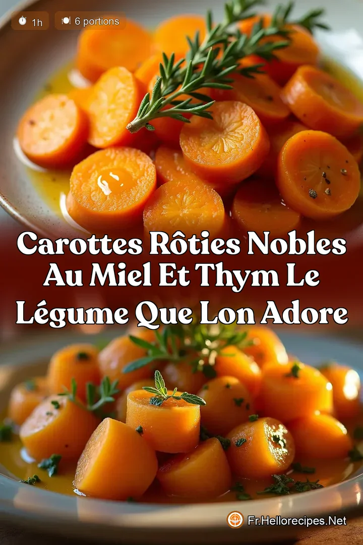 Carottes Rôties Nobles au Miel et Thym Le Légume que lon Adore