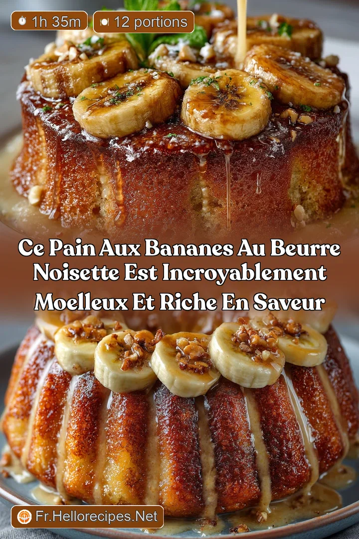 Ce Pain aux Bananes au Beurre Noisette est incroyablement moelleux et riche en saveur