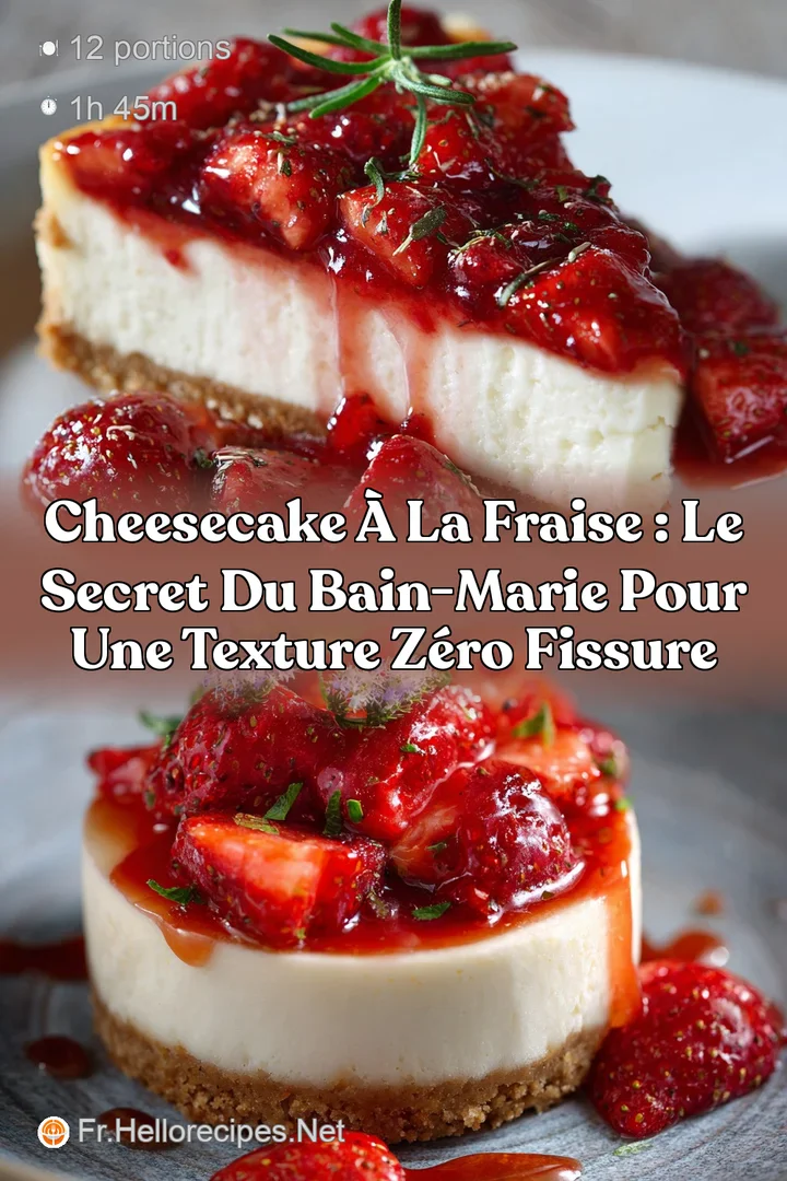 Cheesecake &agrave; la fraise : Le secret du bain-marie pour une texture z&eacute;ro fissure
