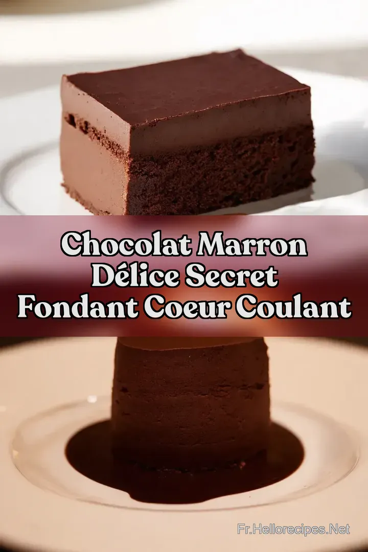 Chocolat Marron D&eacute;lice Secret Fondant Coeur Coulant
