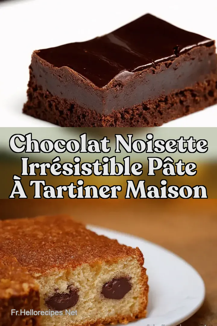 Chocolat Noisette Irr&eacute;sistible P&acirc;te &agrave; Tartiner Maison