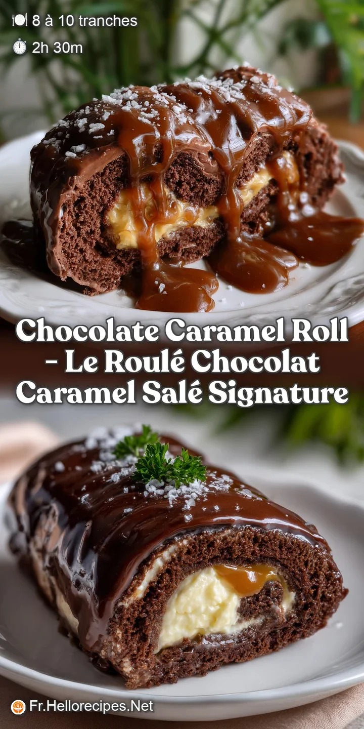 Chocolate Caramel Roll - Le Roul&eacute; Chocolat Caramel Sal&eacute; Signature