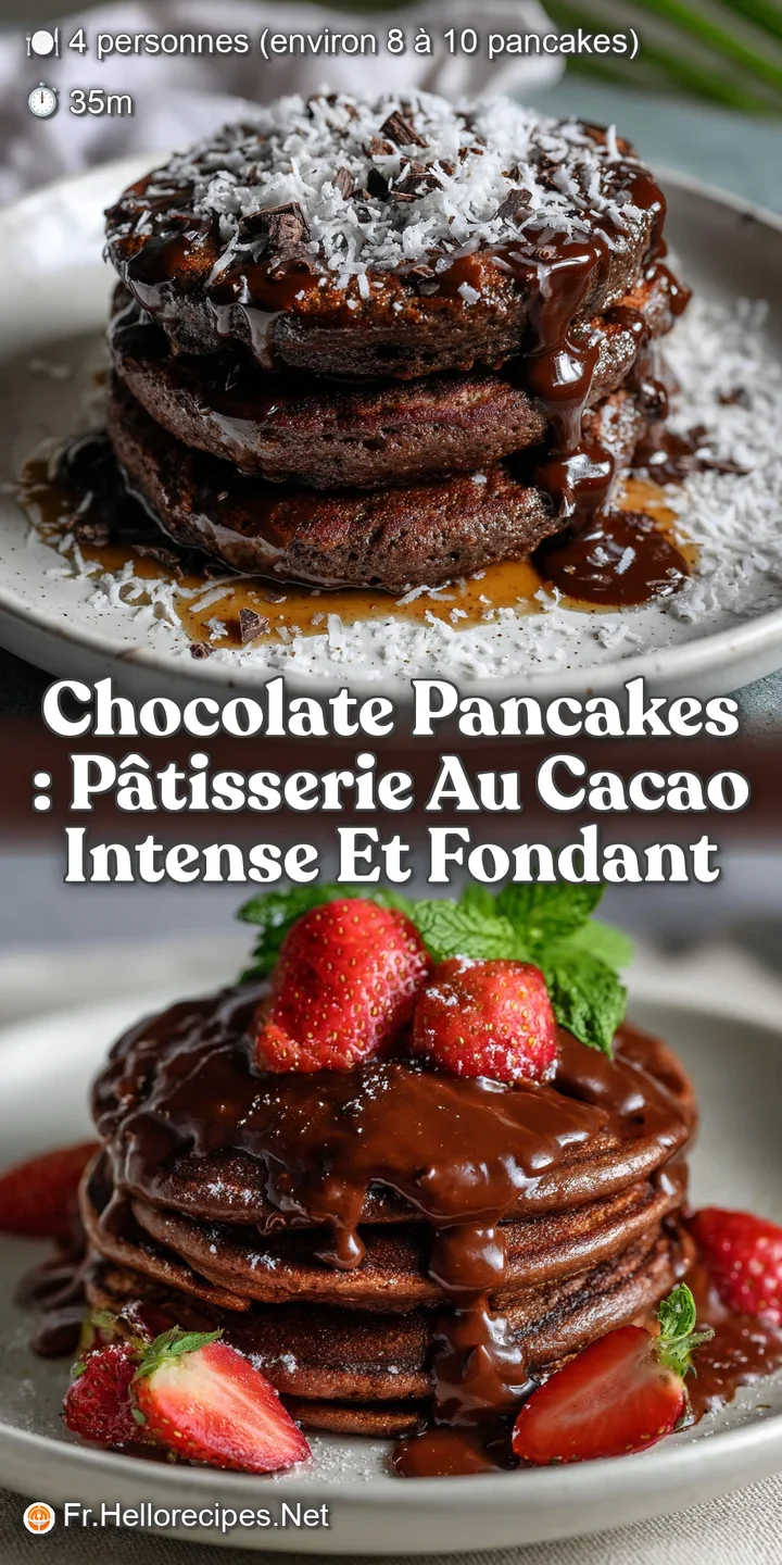 Chocolate Pancakes : P&acirc;tisserie au Cacao Intense et Fondant