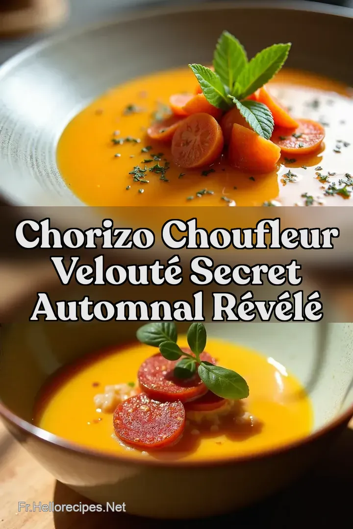 Chorizo ChouFleur Velout&eacute; Secret Automnal R&eacute;v&eacute;l&eacute;