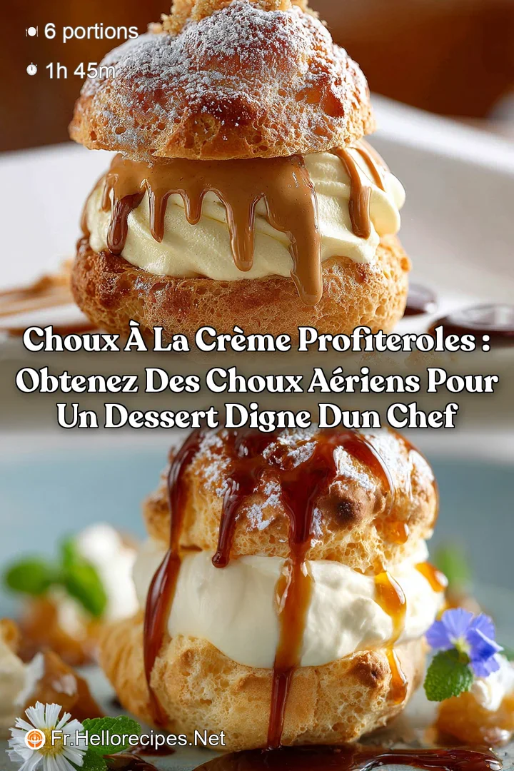 Choux &agrave; la cr&egrave;me Profiteroles : Obtenez des choux a&eacute;riens pour un dessert digne dun chef