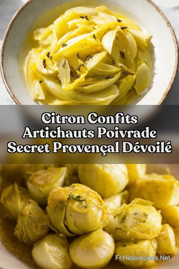 Citron Confits Artichauts Poivrade Secret Proven&ccedil;al D&eacute;voil&eacute;
