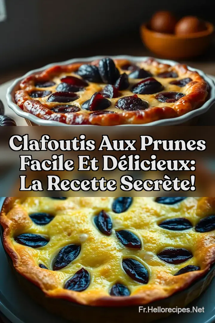 Clafoutis aux prunes Facile et Délicieux: La recette secrète! : ÉPINGLER POUR PLUS TARD Clafoutis aux prunes Facile et Délicieux: La recette secrète!