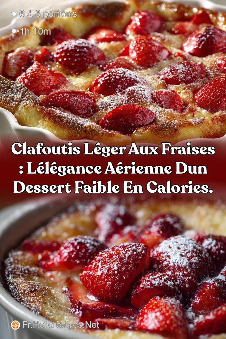 Clafoutis l&eacute;ger aux fraises : L&eacute;l&eacute;gance a&eacute;rienne dun dessert faible en calories.