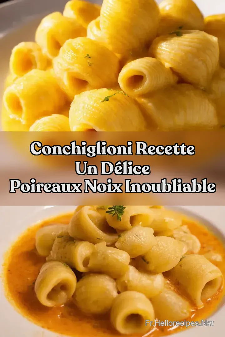Conchiglioni Recette Un D&eacute;lice Poireaux Noix Inoubliable