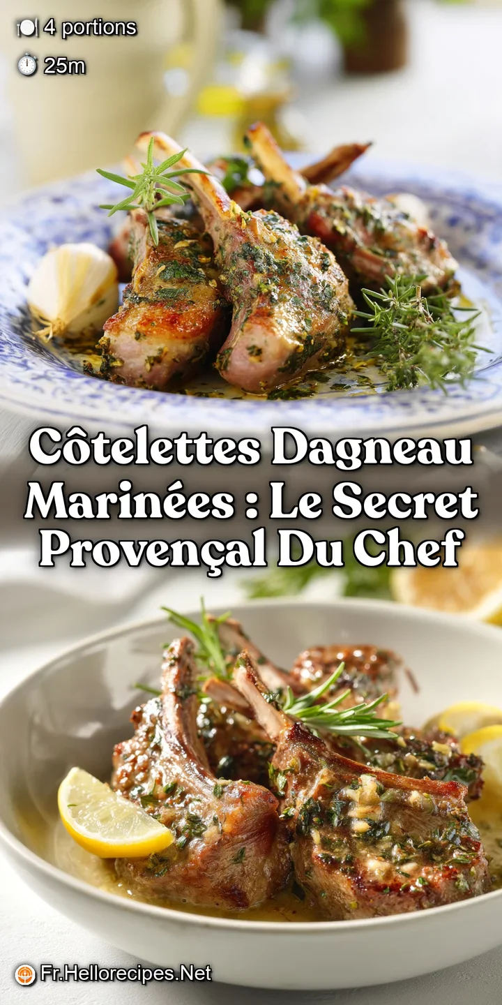 C&ocirc;telettes dagneau marin&eacute;es : Le Secret Proven&ccedil;al du Chef