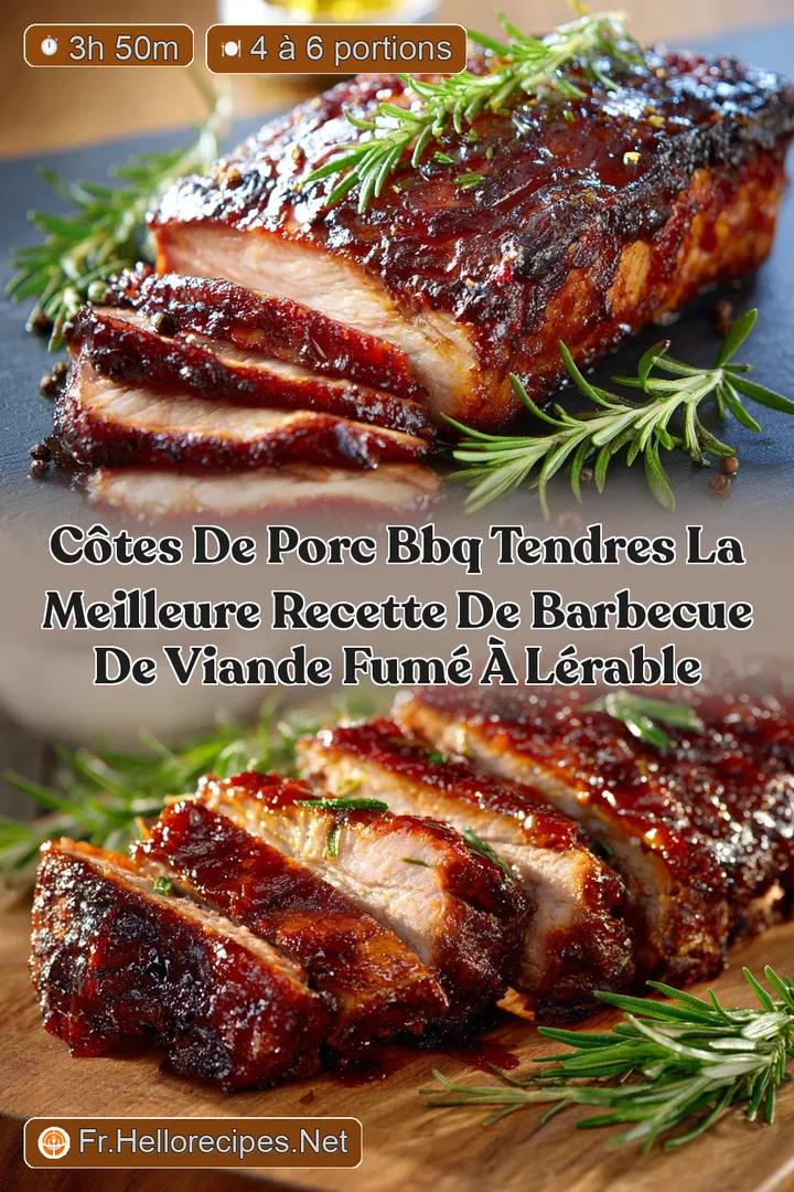 C&ocirc;tes de Porc BBQ Tendres La meilleure Recette de Barbecue de Viande Fum&eacute; &agrave; l&Eacute;rable