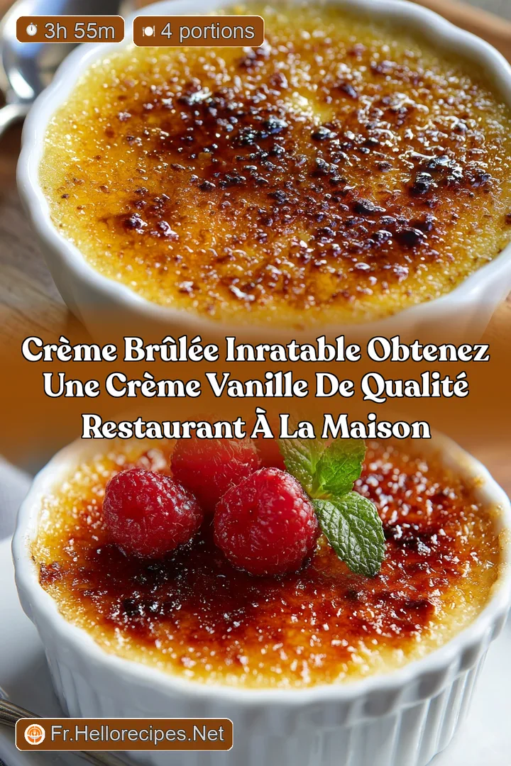 Cr&egrave;me Br&ucirc;l&eacute;e Inratable Obtenez une Cr&egrave;me Vanille de Qualit&eacute; Restaurant &agrave; la Maison