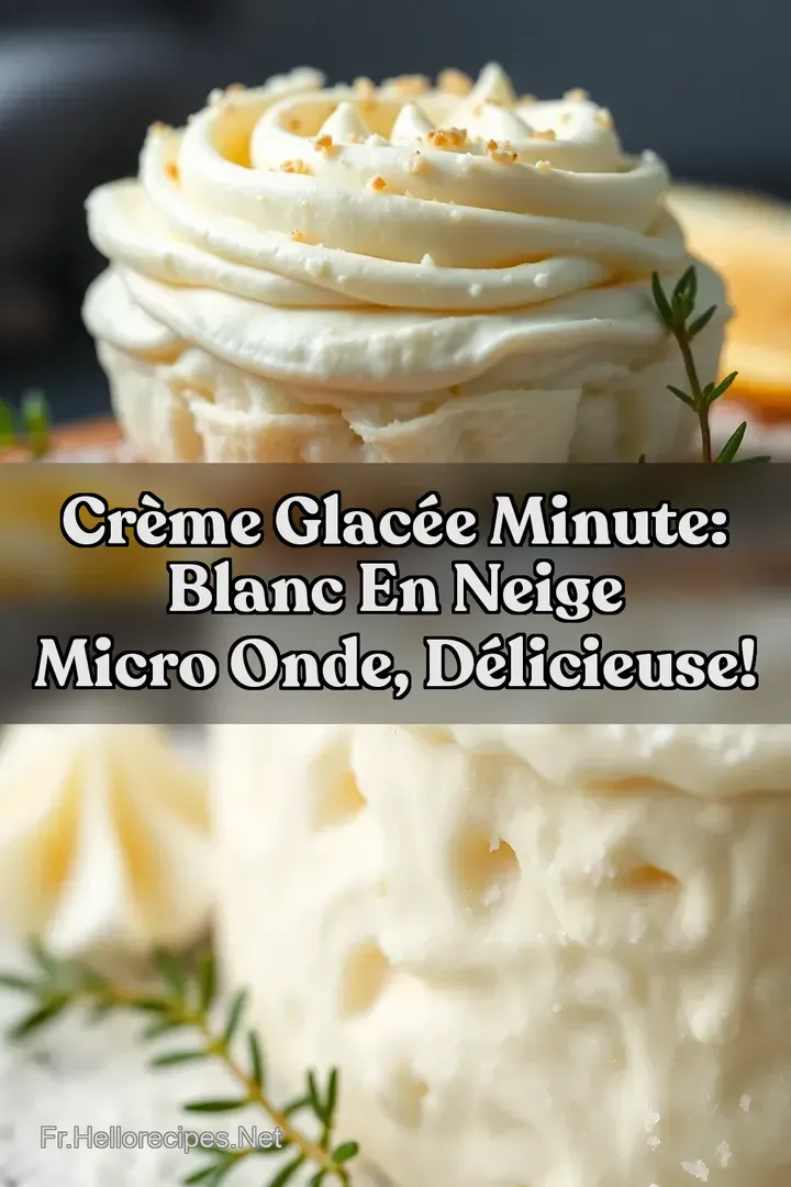 Crème Glacée minute: Blanc en Neige Micro Onde Délicieuse! : ÉPINGLER POUR PLUS TARD Crème Glacée minute: Blanc en Neige Micro Onde Délicieuse!