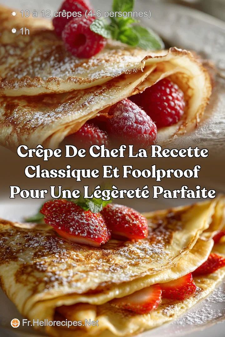 Cr&ecirc;pe de Chef La recette classique et foolproof pour une l&eacute;g&egrave;ret&eacute; parfaite