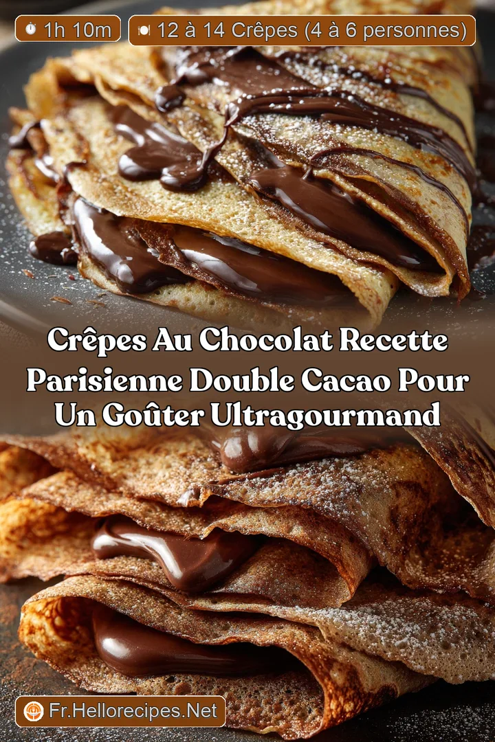 Cr&ecirc;pes au chocolat Recette parisienne double cacao pour un go&ucirc;ter ultragourmand