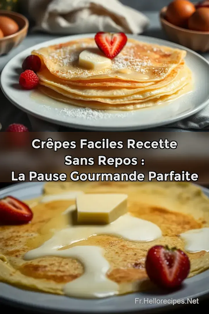 Crêpes Faciles Recette Sans Repos : La Pause Gourmande Parfaite : ÉPINGLER POUR PLUS TARD Crêpes Faciles Recette Sans Repos : La Pause Gourmande Parfaite
