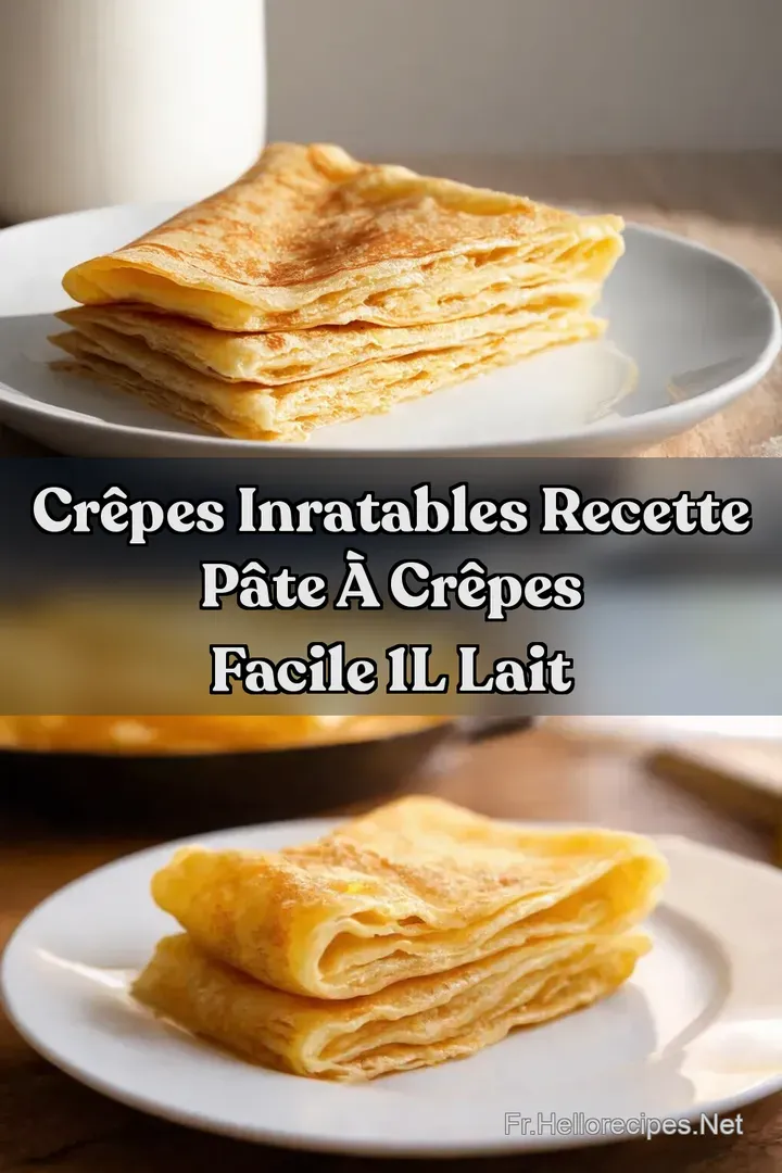 Crêpes Inratables Recette Pâte à Crêpes Facile 1L Lait