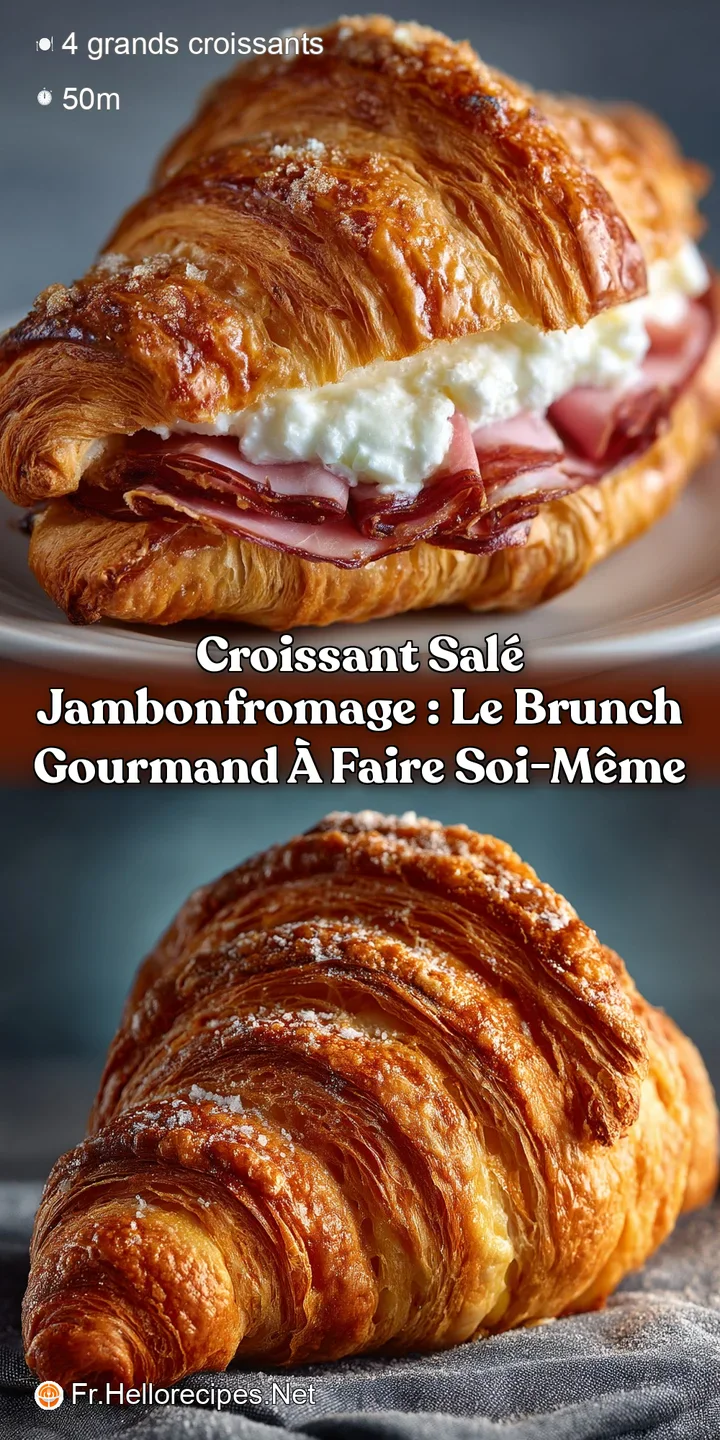 Croissant sal&eacute; jambonfromage : Le Brunch Gourmand &agrave; faire soi-m&ecirc;me