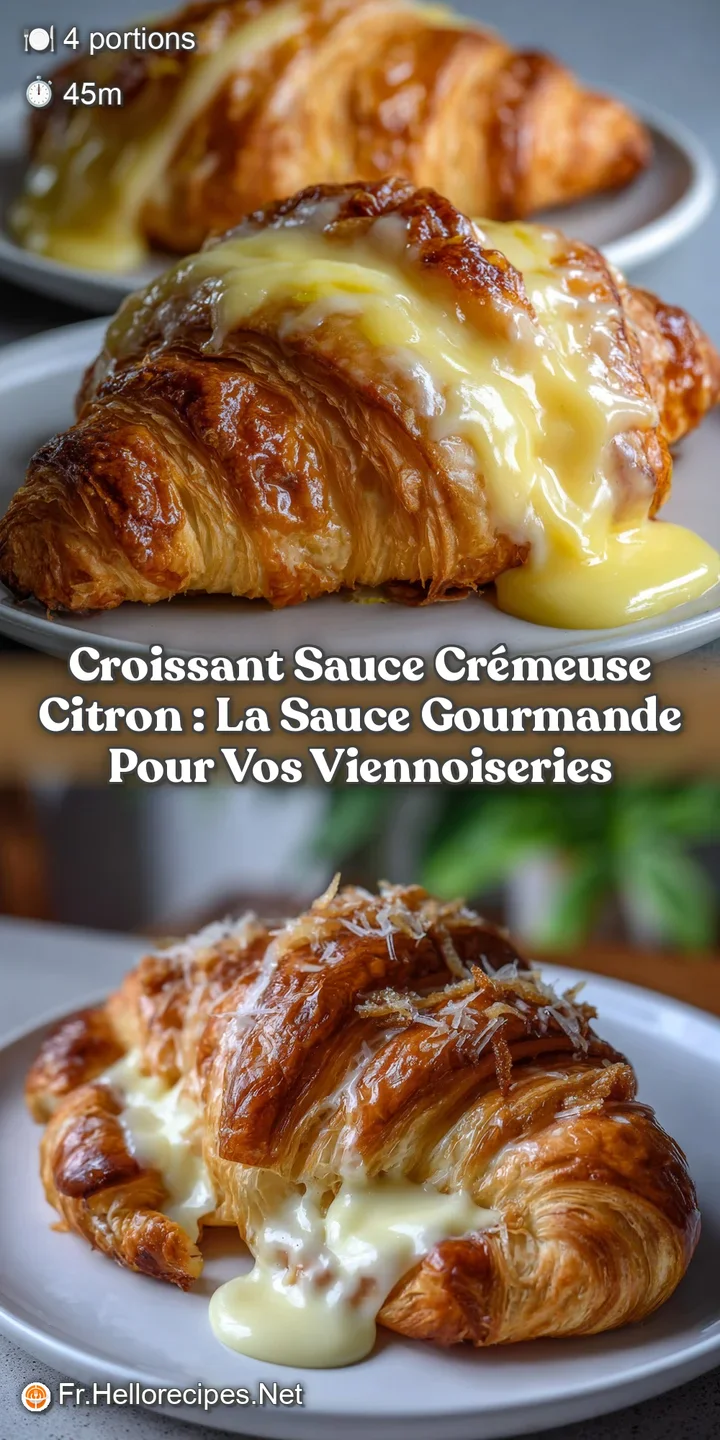 Croissant sauce cr&eacute;meuse citron : La sauce gourmande pour vos viennoiseries