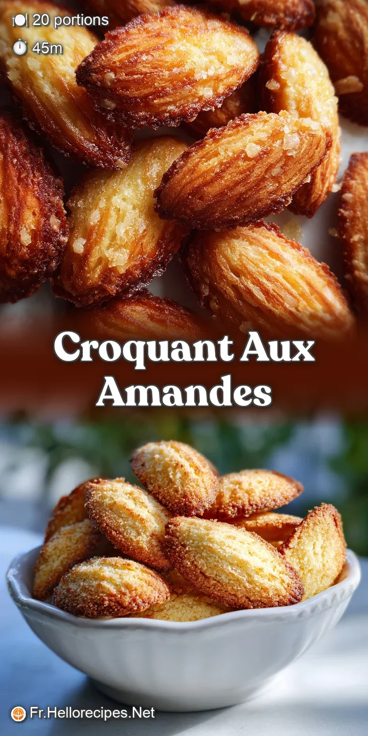 Close-up of a glistening almond croquant, showcasing the crunchy texture and rich caramel color of the perfectly baked treat.