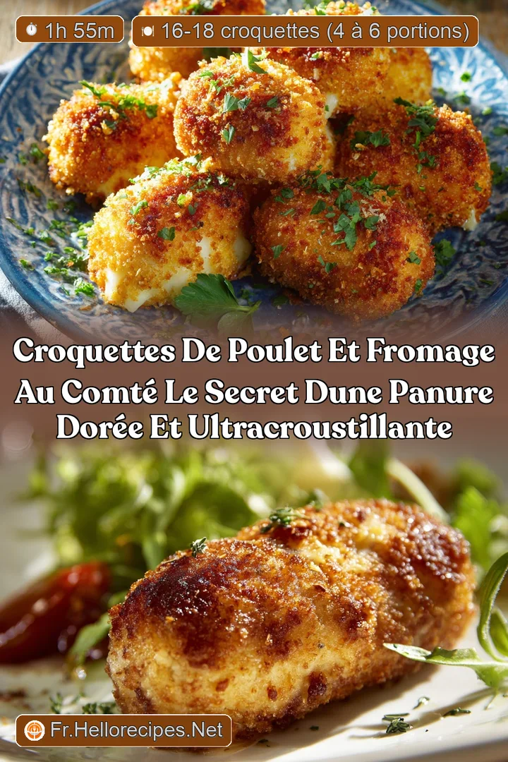 Croquettes de poulet et fromage au Comt&eacute; Le secret dune panure dor&eacute;e et ultracroustillante