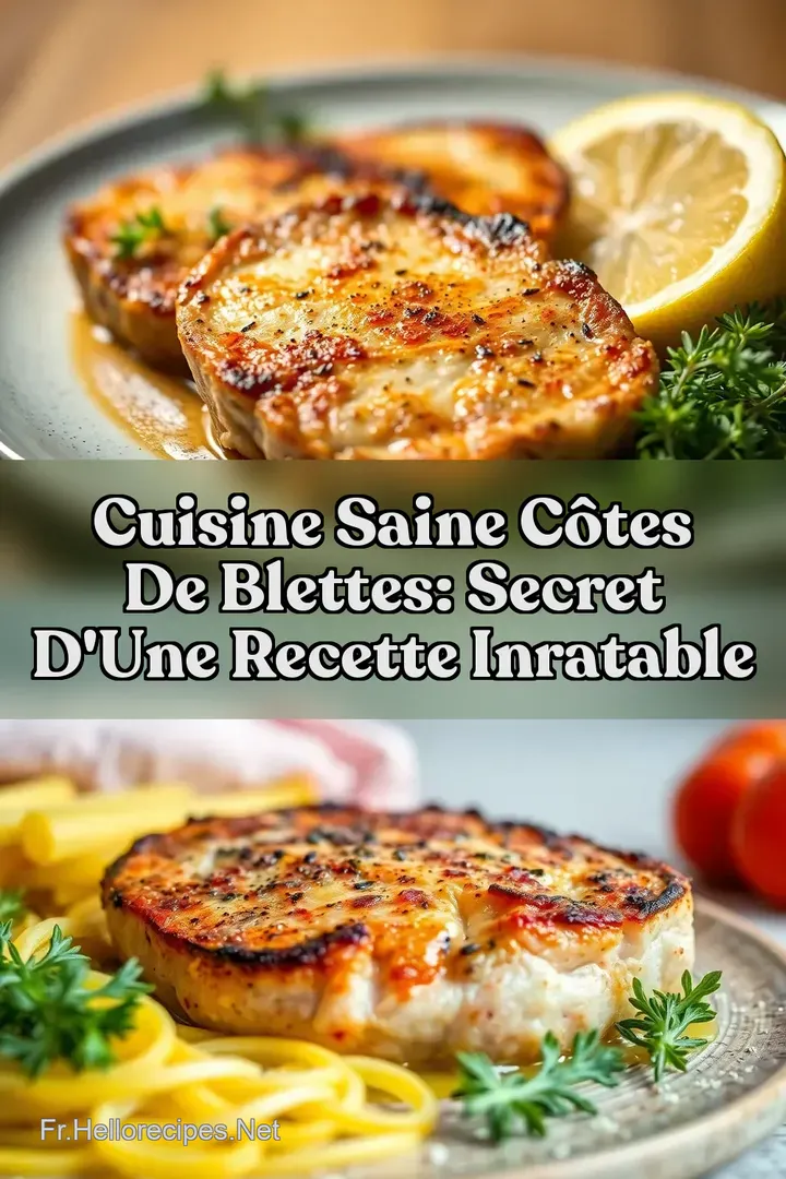 Cuisine Saine Côtes de Blettes: Secret d' Une Recette Inratable : ÉPINGLER POUR PLUS TARD Cuisine Saine Côtes de Blettes: Secret d' Une Recette Inratable