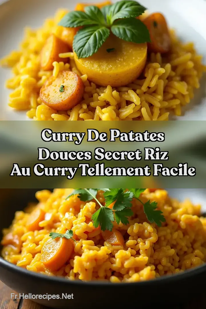 Curry De Patates Douces Secret Riz Au Curry Tellement Facile