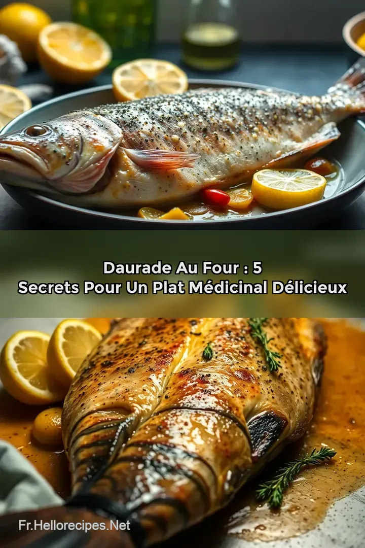 Daurade au Four : 5 Secrets pour un Plat Médicinal Délicieux : ÉPINGLER POUR PLUS TARD Daurade au Four : 5 Secrets pour un Plat Médicinal Délicieux
