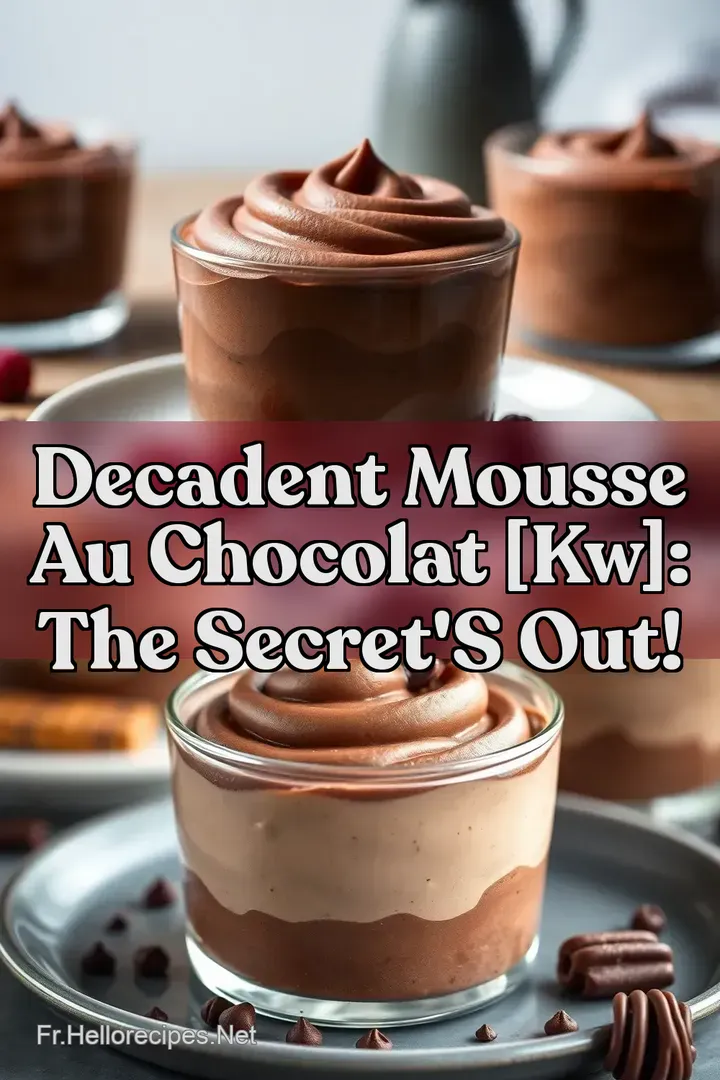 Decadent Mousse au Chocolat [kw]: The Secret&#039 s Out!