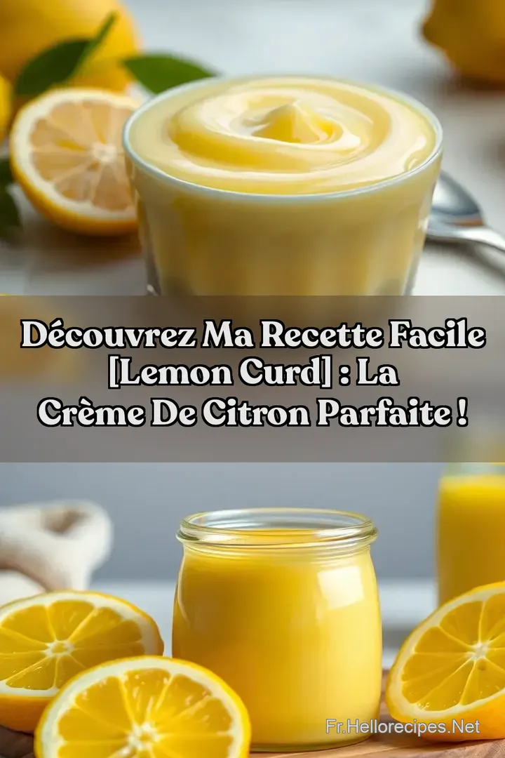 Découvrez ma Recette Facile [lemon curd] : La Crème de Citron Parfaite !