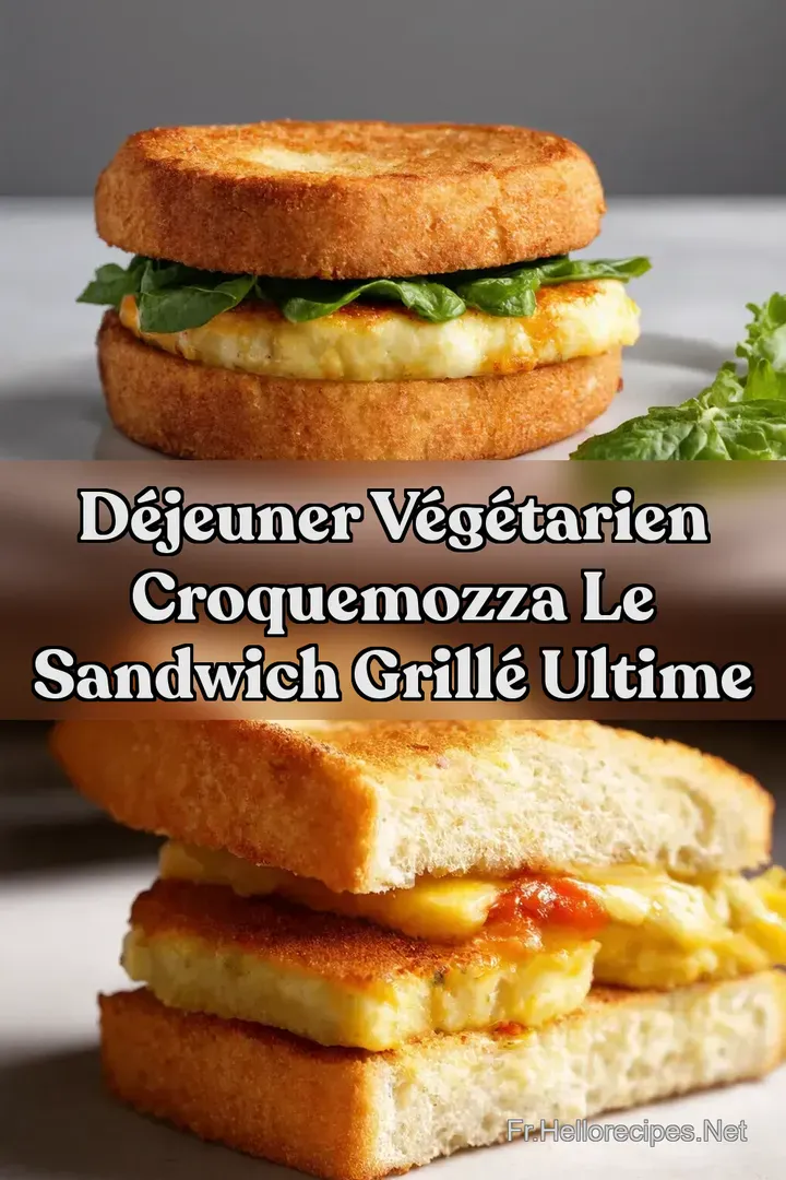 D&eacute;jeuner V&eacute;g&eacute;tarien CroqueMozza Le Sandwich Grill&eacute; Ultime