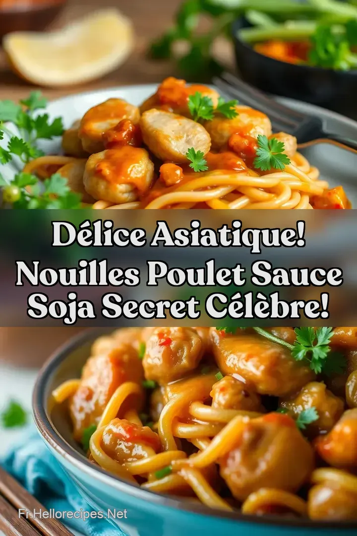 DÉLICE Asiatique! Nouilles Poulet Sauce Soja SECRET Célèbre! : ÉPINGLER POUR PLUS TARD DÉLICE Asiatique! Nouilles Poulet Sauce Soja SECRET Célèbre!