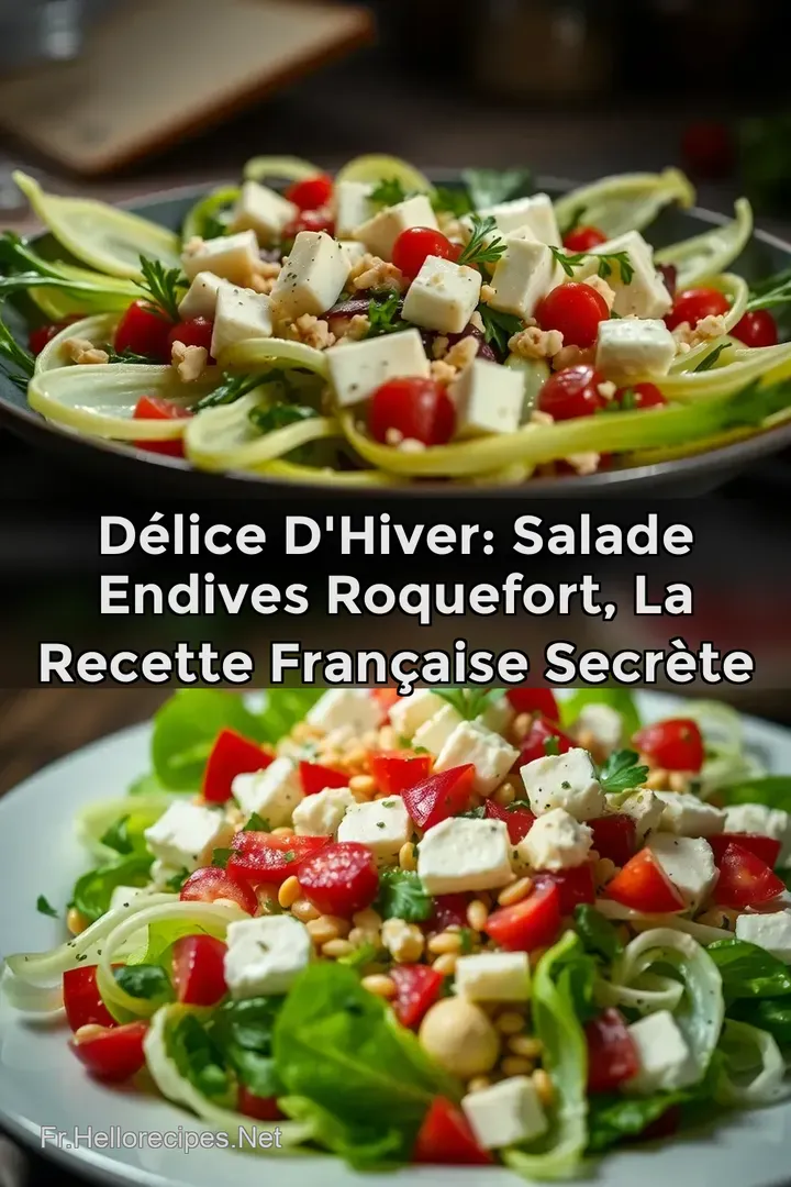 Délice d' Hiver: Salade Endives Roquefort la Recette Française Secrète : ÉPINGLER POUR PLUS TARD Délice d' Hiver: Salade Endives Roquefort la Recette Française Secrète