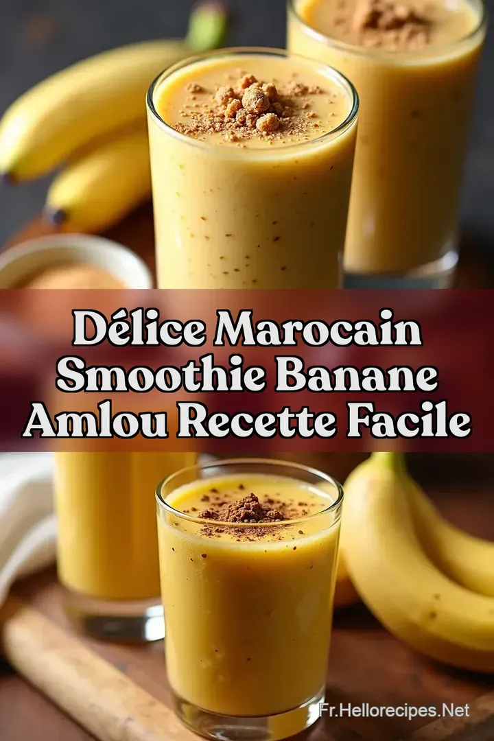 D&eacute;lice Marocain Smoothie Banane Amlou Recette Facile