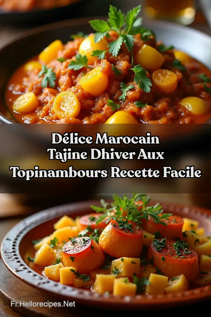 D&eacute;lice Marocain Tajine dhiver aux topinambours recette facile