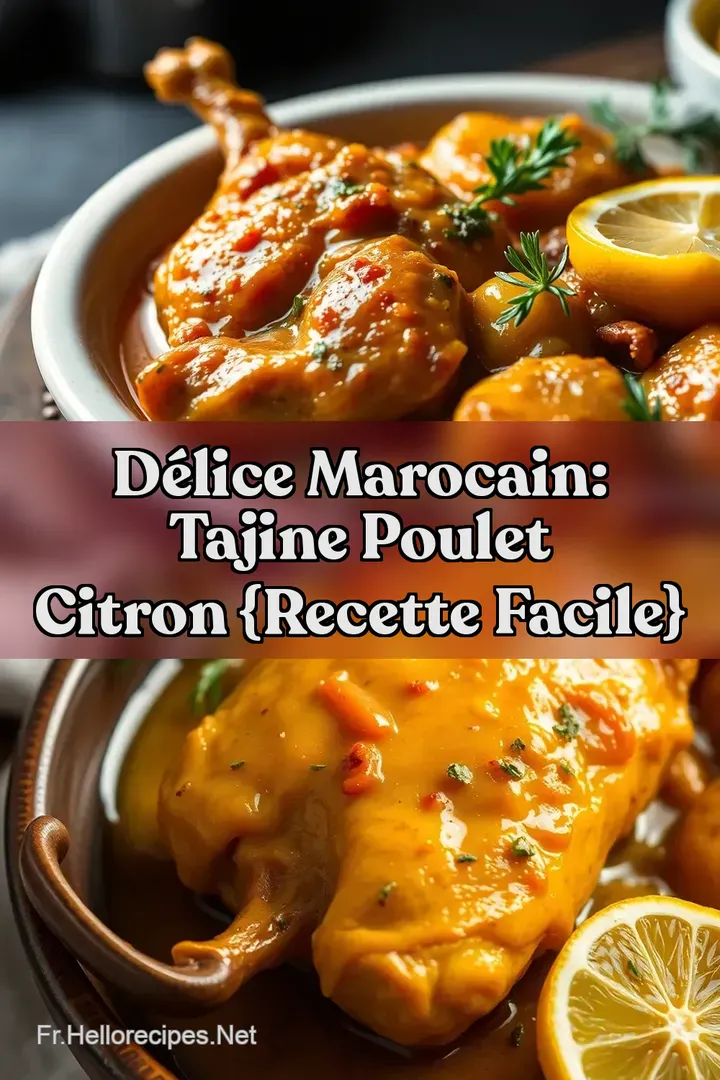 Délice Marocain: Tajine Poulet Citron {Recette Facile} : ÉPINGLER POUR PLUS TARD Délice Marocain: Tajine Poulet Citron {Recette Facile}