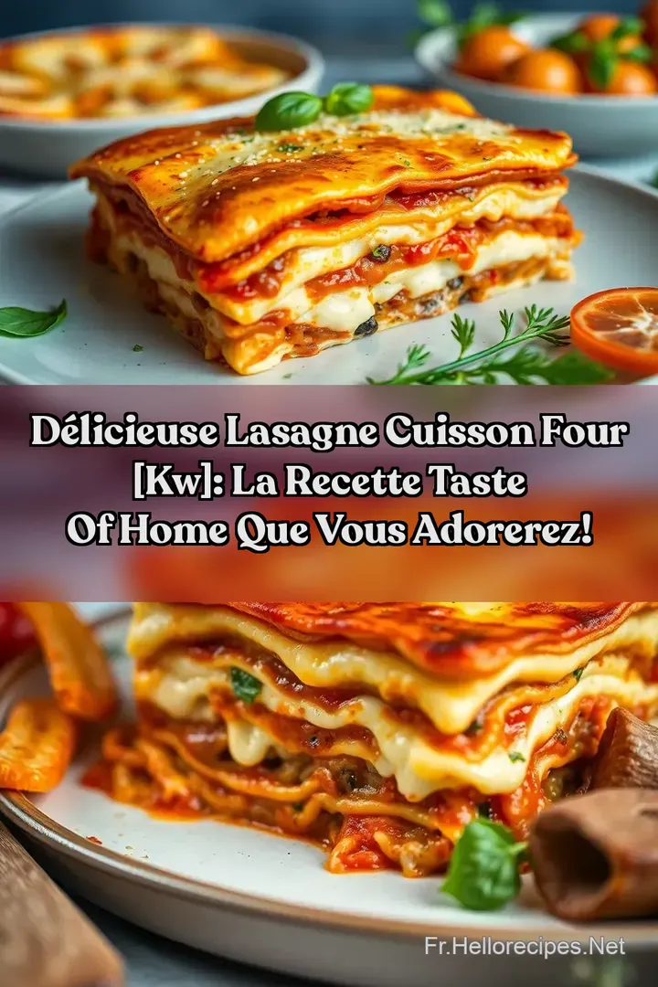Délicieuse Lasagne Cuisson Four [kw]: La Recette Taste of Home que Vous Adorerez!
