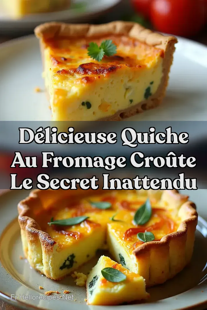 D&eacute;licieuse Quiche au Fromage cro&ucirc;te Le Secret Inattendu
